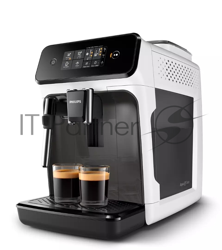 Кофеварка Philips EP1223/00 (кофемашина, 1500 Вт, корпус пластик, капучинатор ручной, используемый кофе: молотый/зерновой, цвет белый/черный)