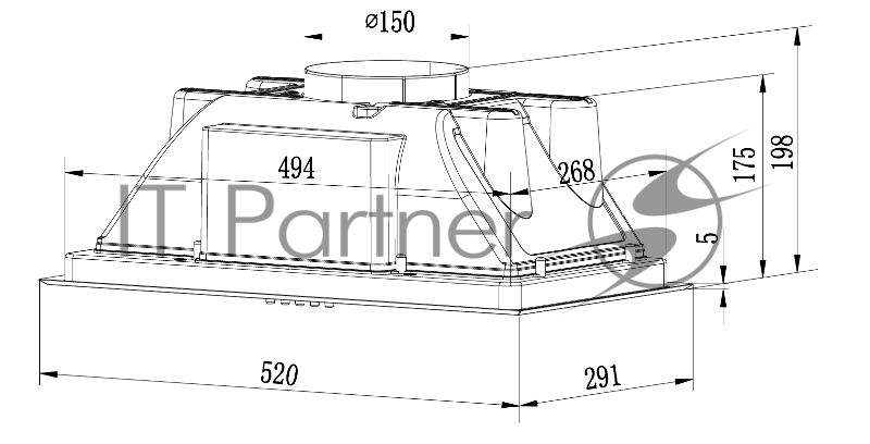 Вытяжка Weissgauff BOX 850 WH