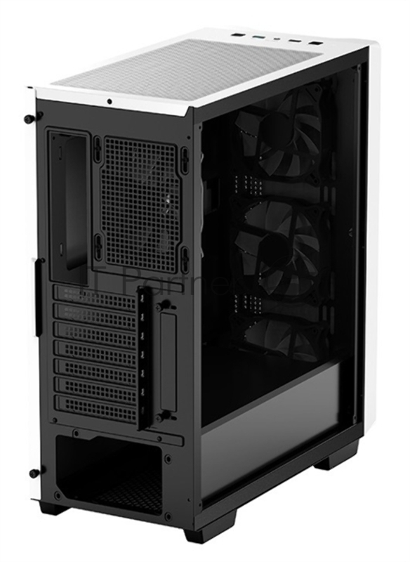 Корпус Deepcool CC560 WH без БП, боковое окно (закаленное стекло), 3x120мм LED вентилятор спереди и 1x120мм LED вентилятор сзади, белый, ATX