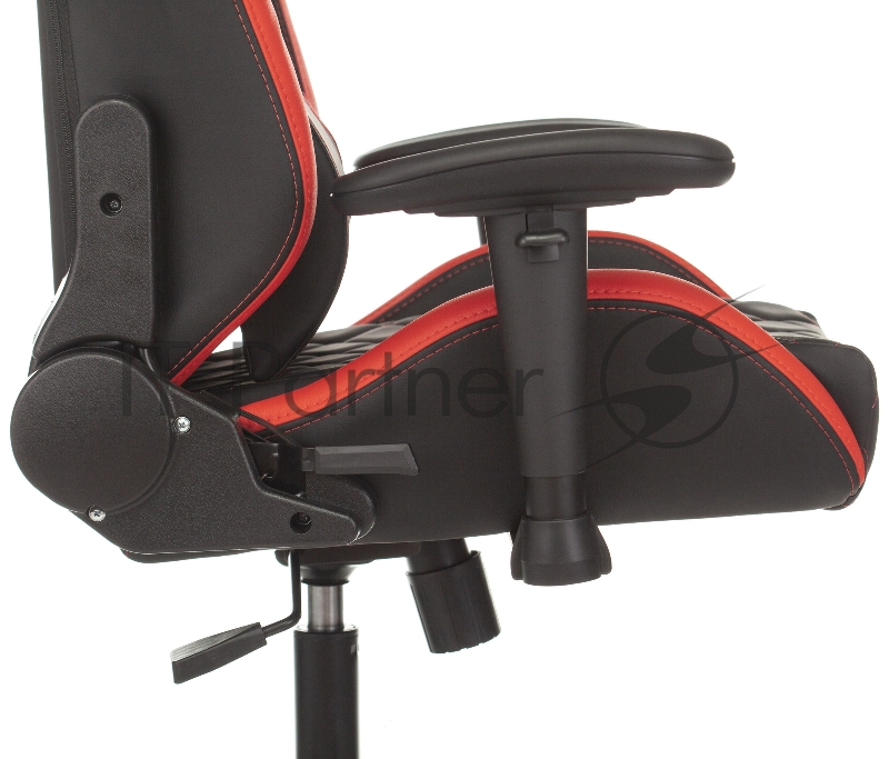 Кресло игровое Knight EXPLORE черный/красный ромбик эко.кожа с подголов. крестовина металл