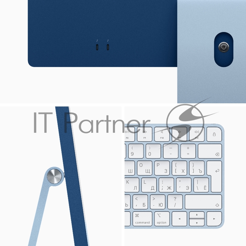 Моноблок Apple iMac Z14M000EC 24 4.5K M1 8 core 8Gb SSD512Gb 7 core GPU macOS WiFi BT клавиатура мышь Cam синий 4480x2520