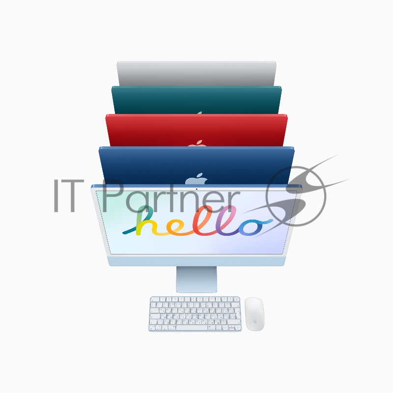 Моноблок Apple iMac Z14M000EC 24 4.5K M1 8 core 8Gb SSD512Gb 7 core GPU macOS WiFi BT клавиатура мышь Cam синий 4480x2520