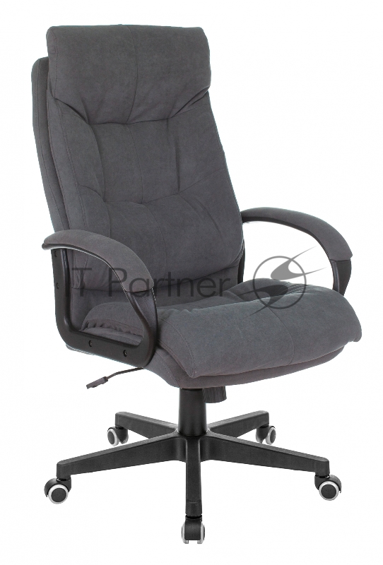 Кресло руководителя Бюрократ CH-824 Fabric серый Alfa 44 крестовина пластик