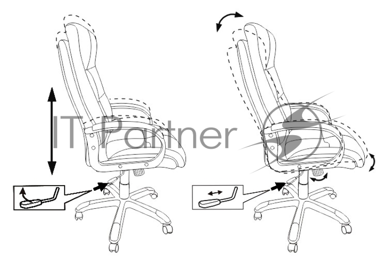 Кресло руководителя Бюрократ CH-824 Fabric серый Alfa 44 крестовина пластик