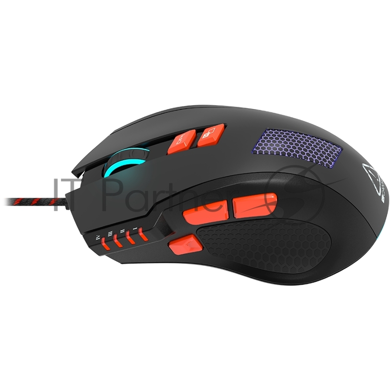 Мышь Wired Gaming Mouse with 8 programmable buttons, sunplus optical 6651 sensor, 4 levels of DPI default and can be up to 6400, 10 million times key life, 1.65m Braided USB cable