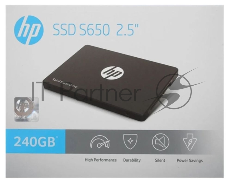 Твердотельный накопитель HP S650, 2.5 SATA III, 3D NAND TLC, 240 Гб