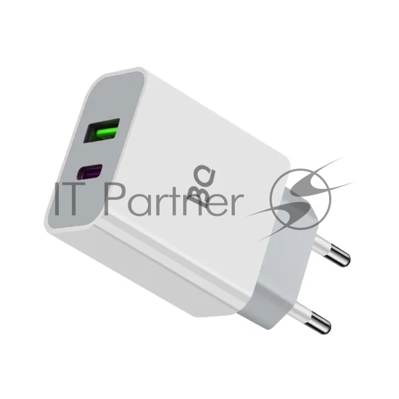 Зарядное устройство BQ Charger 20W2A01 (2 ports Type-C + USB, PD+QC3.0, 20W) white