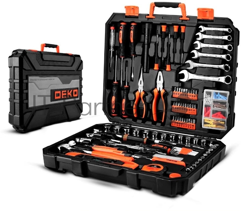 Набор инструментов Deko DKMT208 208 предметов (жесткий кейс)