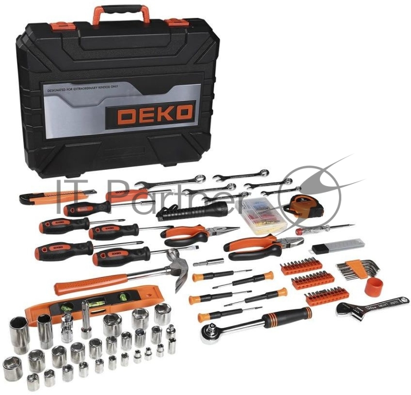 Набор инструментов Deko DKMT208 208 предметов (жесткий кейс)