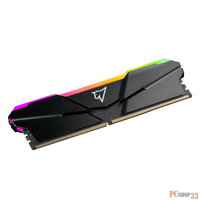 Модуль памяти DDR4 Netac Shadow RGB 16GB (2x8GB) 3200MHz CL16 1.35V / NTSRD4P32DP-16E / Gray / with radiator
