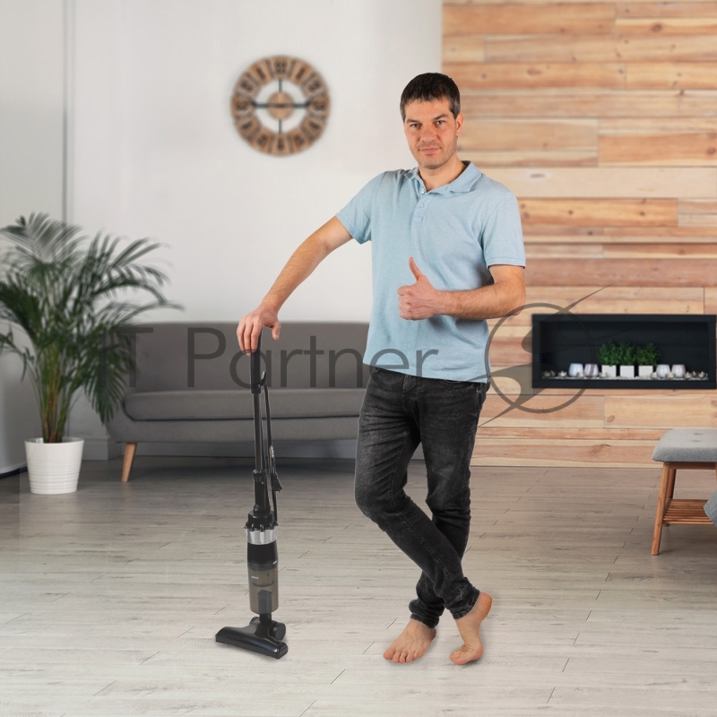 Вертикальный пылесос циклонного типа Endever SkyClean VC-296, черный/серый, 4 шт/уп