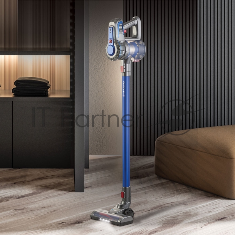 Аккумуляторный вертикальный пылесос циклонного типа Endever SkyClean VC-303, синий/серый, 4 шт/уп