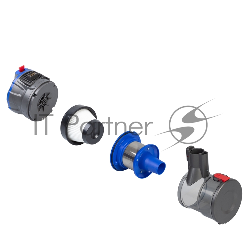 Аккумуляторный вертикальный пылесос циклонного типа Endever SkyClean VC-303, синий/серый, 4 шт/уп