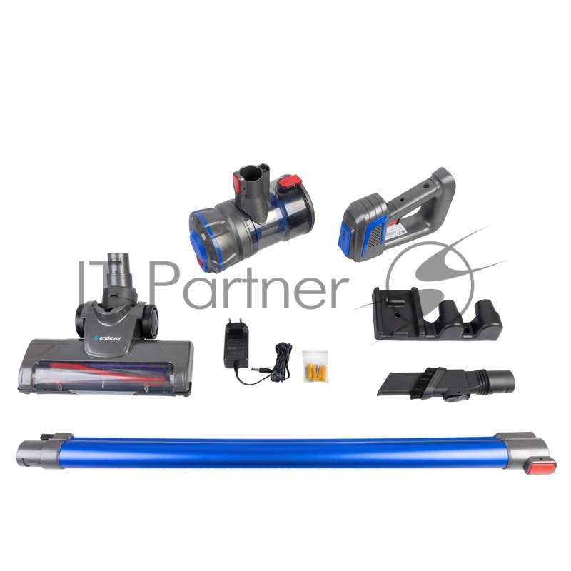 Аккумуляторный вертикальный пылесос циклонного типа Endever SkyClean VC-303, синий/серый, 4 шт/уп