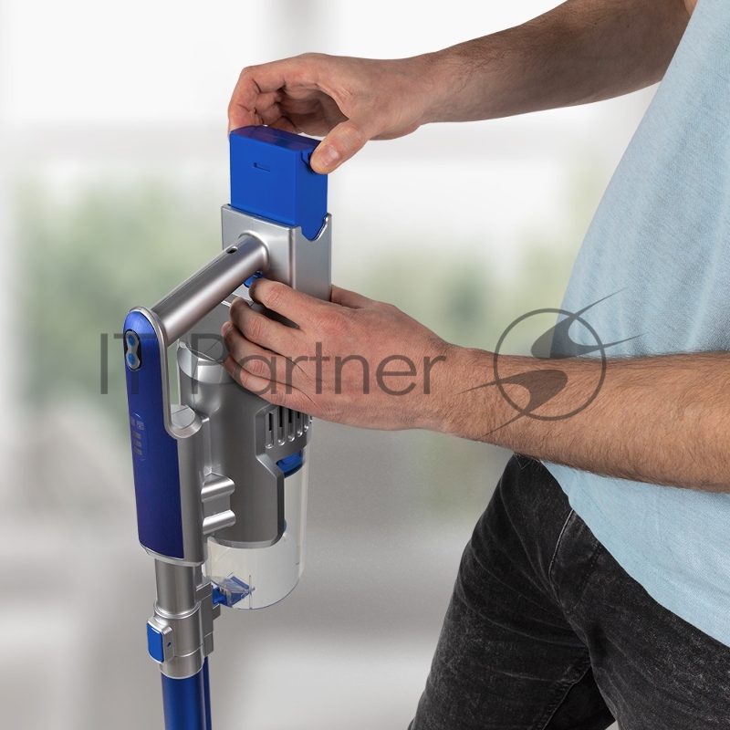 Аккумуляторный вертикальный пылесос циклонного типа Endever SkyClean VC-302, синий/серебристый, 4 шт/уп