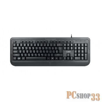 Клавиатура проводная полноразмерная CBR KB 319H, USB, 104 клавиши, встроенный 2-портовый USB-хаб, ABS-пластик, длина кабеля 1,5 м