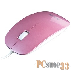 Мышь Мышь DELUX DLM-111 оптическая ,3D mini, USB (2 кнопок+скролл), розово-белая