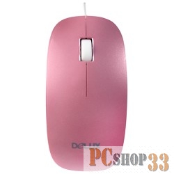 Мышь Мышь DELUX DLM-111 оптическая ,3D mini, USB (2 кнопок+скролл), розово-белая