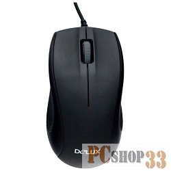 Мышь DELUX DLM-375 Black PS/2, Мышь оптическая, 800dpi, (2 кн+скролл)
