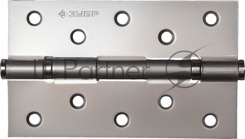 Петля универсальная ЗУБР ЭКСПЕРТ, 2 подшипника, цвет мат. никель (PN), с крепежом, 125х75х2,5мм, 2 шт