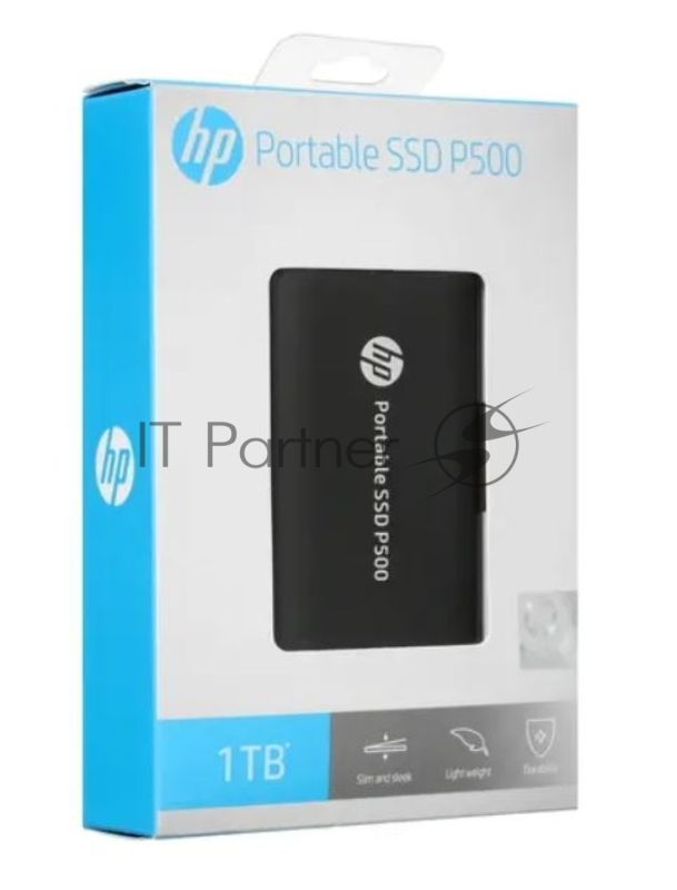 Портативный твердотельный накопитель HP P500, USB 3.1 gen.2 / USB Type-C / USB Type-A, OTG, 1 Тб, R350/W210,черный