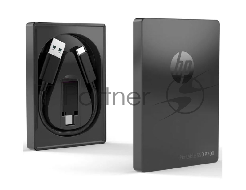 Портативный твердотельный накопитель HP P700, USB 3.1 gen.2 / USB Type-C / USB Type-A, OTG, 512 Гб, черный