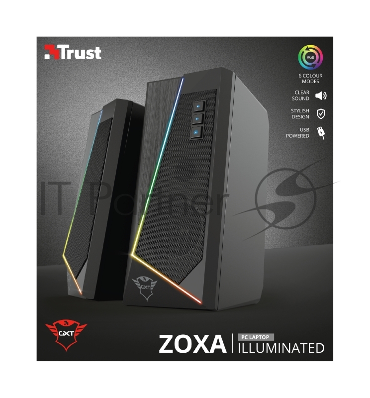 Акустическая система с RGB-подсветкой Trust GXT609 ZOXA (арт.24070)