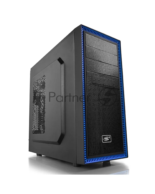 Корпус Deepcool TESSERACT BF (DP-CCATX-TSRBFBK), без БП, черно-синий, ATX, видеокарта до 310мм, высота кулера для процессора до 165мм, 7 слотов расширения, 2 отсека 5.25, 4 отсека 3.5, 3 отсека 2.5, охлаждение 1x120мм DC fan сзади, (1x120мм спереди,