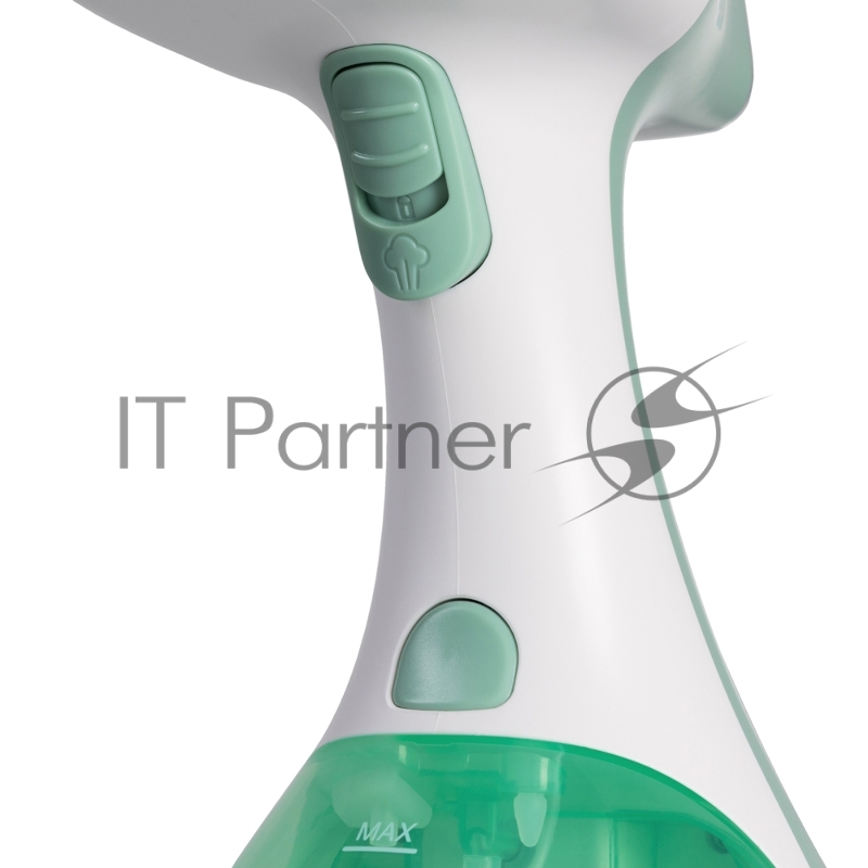 Отпариватель для одежды компактный Endever Odyssey Q-455, белый/зеленый, мощность 1600 Вт, производительность пара 30 г/мин, емкость 300 мл, 8 шт/уп.