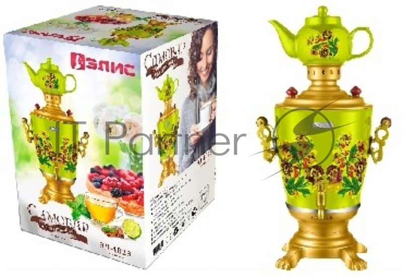 Электросамовар ЭЛИС ЭЛ-4023 (Мощность 2200Вт, емкость, 4.0л, корпус из нерж. стали, съемный шнур, полированное покрытие корпуса, функция поддержания температурного режима, индикатор работы, дисковый нагреват. элемент, керамический заварной чайник 1.0