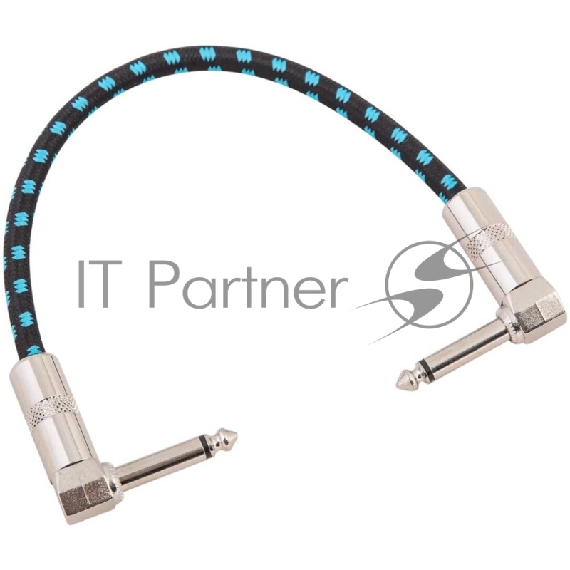 STANDS & CABLES PAC102 Патч-кабель для соединения педалей, Jack угловой -Jack угловой, 20см.