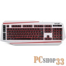 Клавиатура DELUX K9500, подсветка, бело-черный (USB)