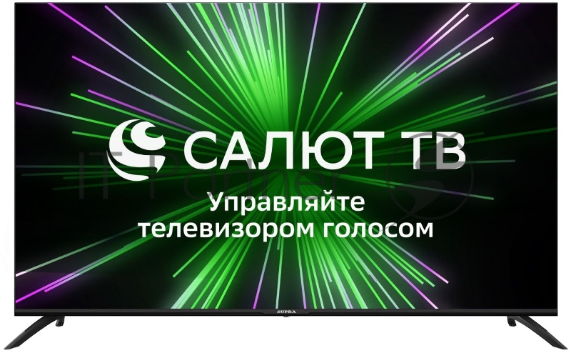 Телевизор LED Supra 55 STV-LC55ST0155Usb Салют ТВ черный Ultra HD 50Hz DVB-T DVB-T2 DVB-C USB WiFi Smart TV (RUS)