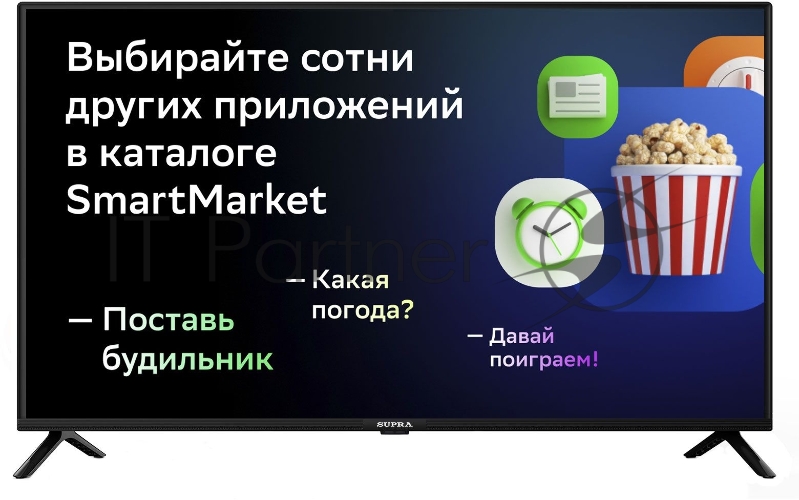 Телевизор LED Supra 40 STV-LC40ST0155Fsb Салют ТВ черный FULL HD 50Hz DVB-T DVB-T2 DVB-C USB WiFi Smart TV (RUS)