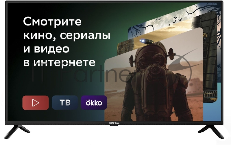 Телевизор LED Supra 40 STV-LC40ST0155Fsb Салют ТВ черный FULL HD 50Hz DVB-T DVB-T2 DVB-C USB WiFi Smart TV (RUS)