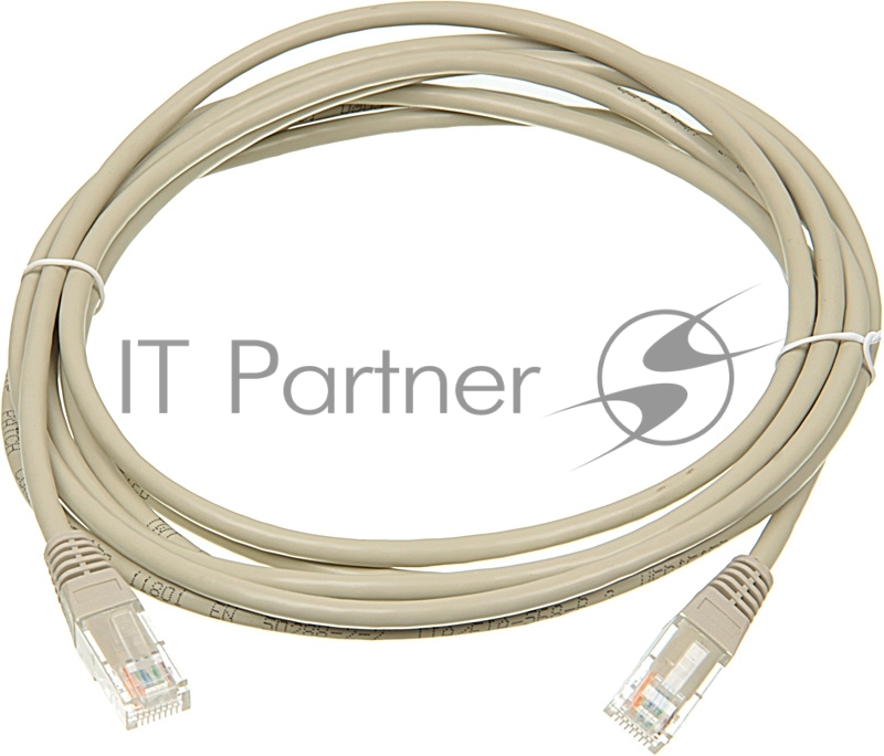 Кабель Патч-корд Lanmaster UTP TWT-45-45-3.0-GY вилка RJ-45-вилка RJ-45 кат.5е 3м серый ПВХ