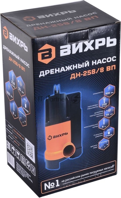 Дренажный насос ДН-258/8 ВП Вихрь