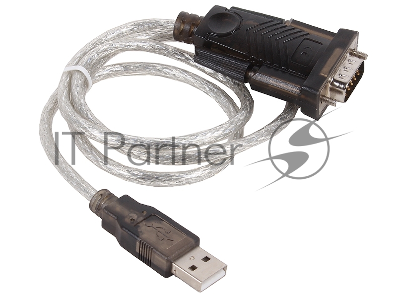Кабель-адаптер USB AM <-> COM DB9M(RS232) Orient USS-101N18, chipset Prolific PL2303TA, поддержка Win 8/8.1, 1.8м, крепление винты