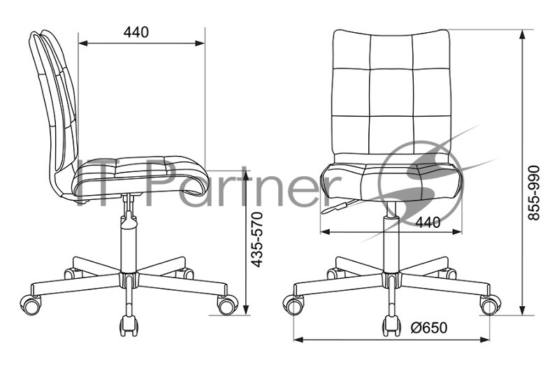 Кресло Бюрократ СН-330М хаки экомех крестовина металл черный