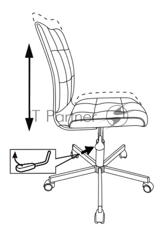 Кресло Бюрократ СН-330М черный экомех крестовина металл черный