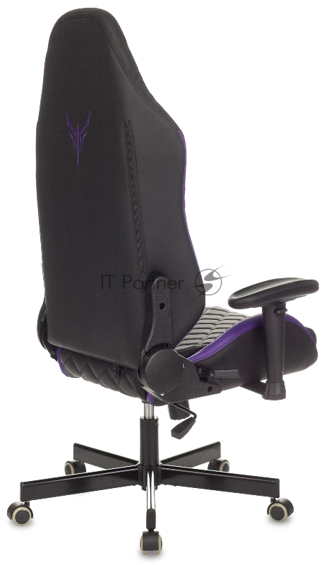 Кресло игровое Knight EXPLORE черный/фиолетовый ромбик эко.кожа с подголов. крестовина металл