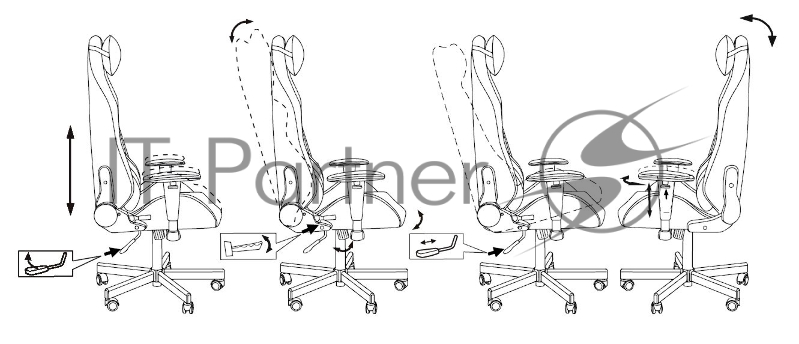 Кресло игровое Knight EXPLORE черный/фиолетовый ромбик эко.кожа с подголов. крестовина металл