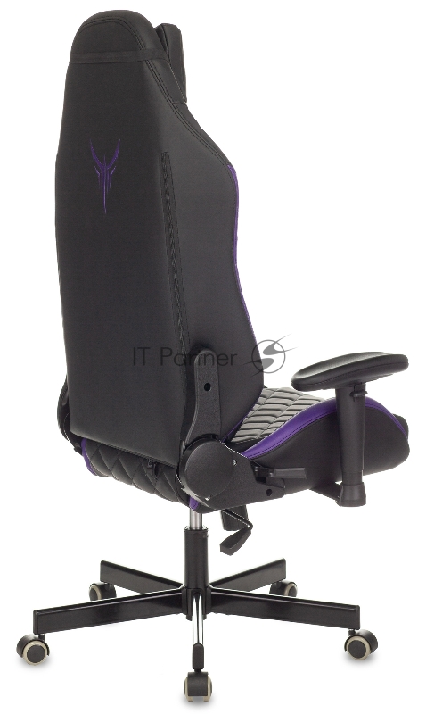 Кресло игровое Knight EXPLORE черный/фиолетовый ромбик эко.кожа с подголов. крестовина металл