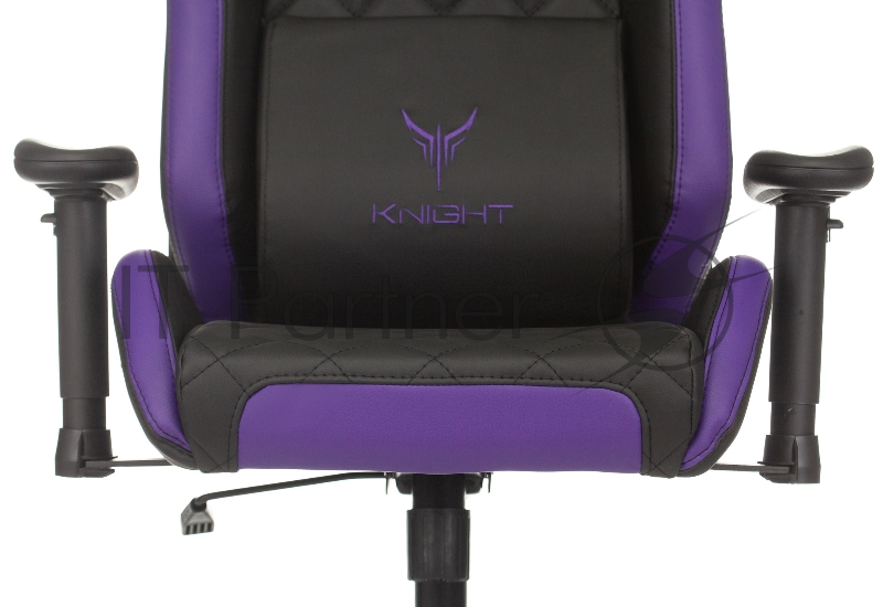 Кресло игровое Knight EXPLORE черный/фиолетовый ромбик эко.кожа с подголов. крестовина металл