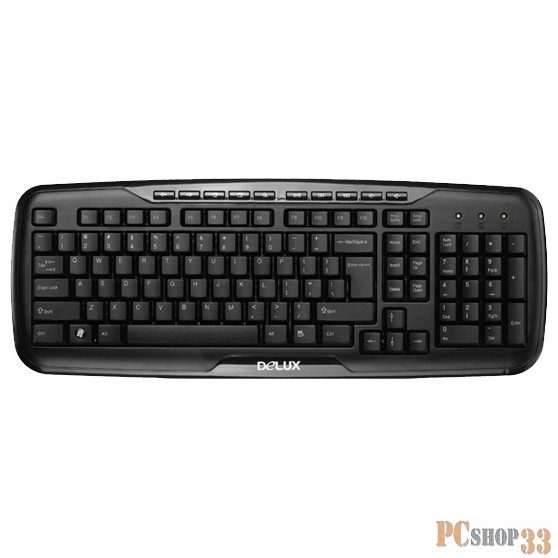 Клавиатура DELUX K6200 Slim, MM, USB (черная)