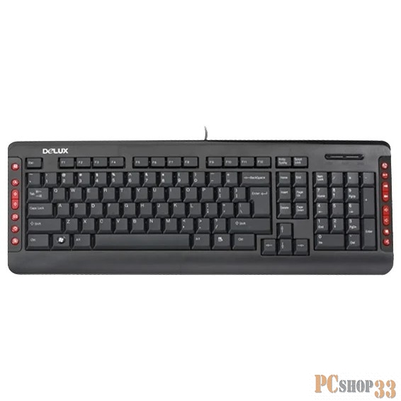 Клавиатура DELUX K5015 USB (черная), ММ
