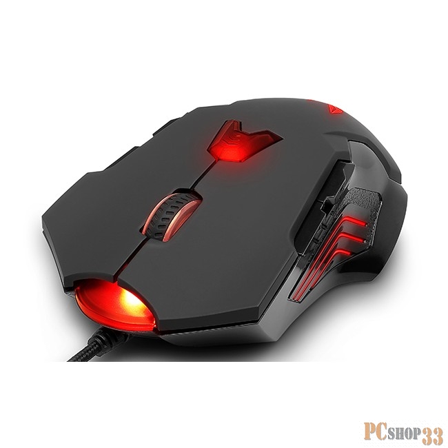 Мышь DELUX M-811 , лазерная, (1000/1600/2400/3200/4000/8000 DPI), USB, (7кн+скролл), черная