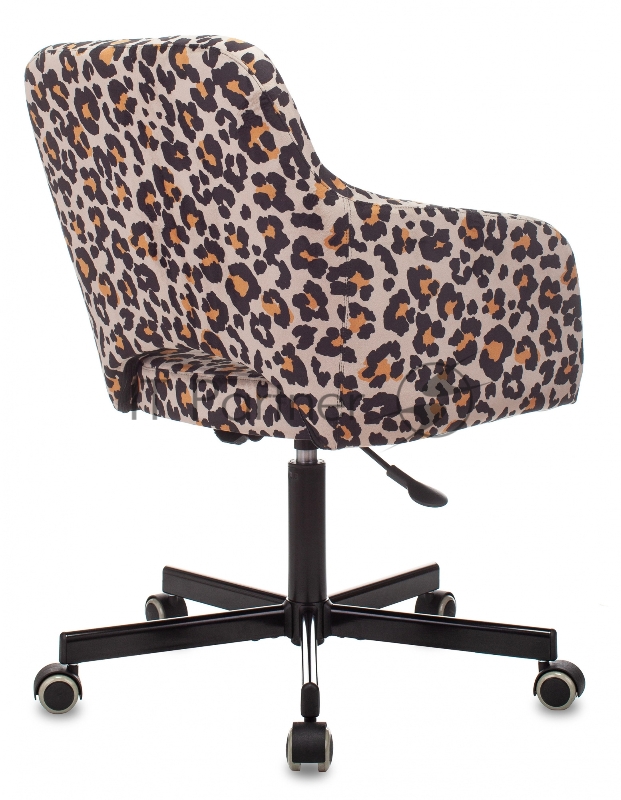 Кресло Бюрократ CH-380M леопардовый Italia LEO крестовина металл черный