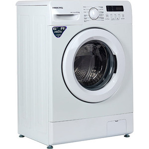 Стиральная машина HIBERG WM2-610 W A++, 12 программ, Максимальная загрузка белья - 6 кг Скорости отжима 400-600-800-1000 об. LED дисплей, Цвет белый Уровень энергопотребления, 170 кВт/год Объем барабана – 42 л, Диаметр двери – 43,9 см,¶ Ш*Г*В: