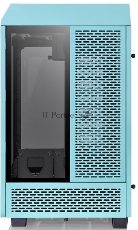 Корпус Thermaltake The Tower 100 Turquoise черный без БП miniITX 1x120mm 3x140mm 2xUSB3.0 audio bott PSU